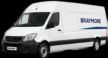 Braymore extra-long-wheelbase van for high-volume cargo, up to 4 UK pallets
